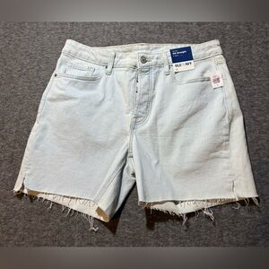 Old Navy Jean shorts womens 12 Blue OG Straight High Rise stretch cut off NWT